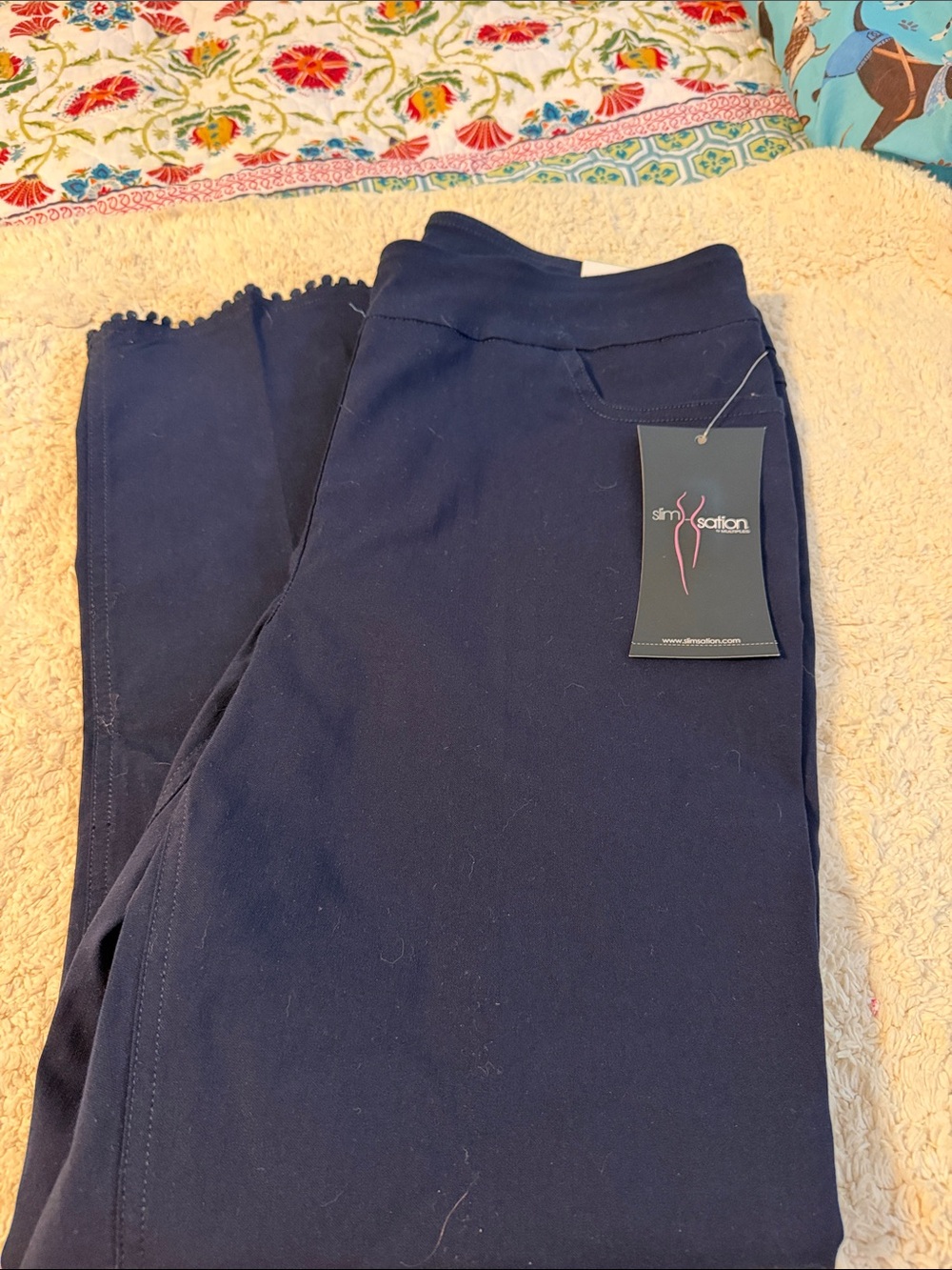 Multiples Dark Navy Stretch Jeggings with Slim Leg